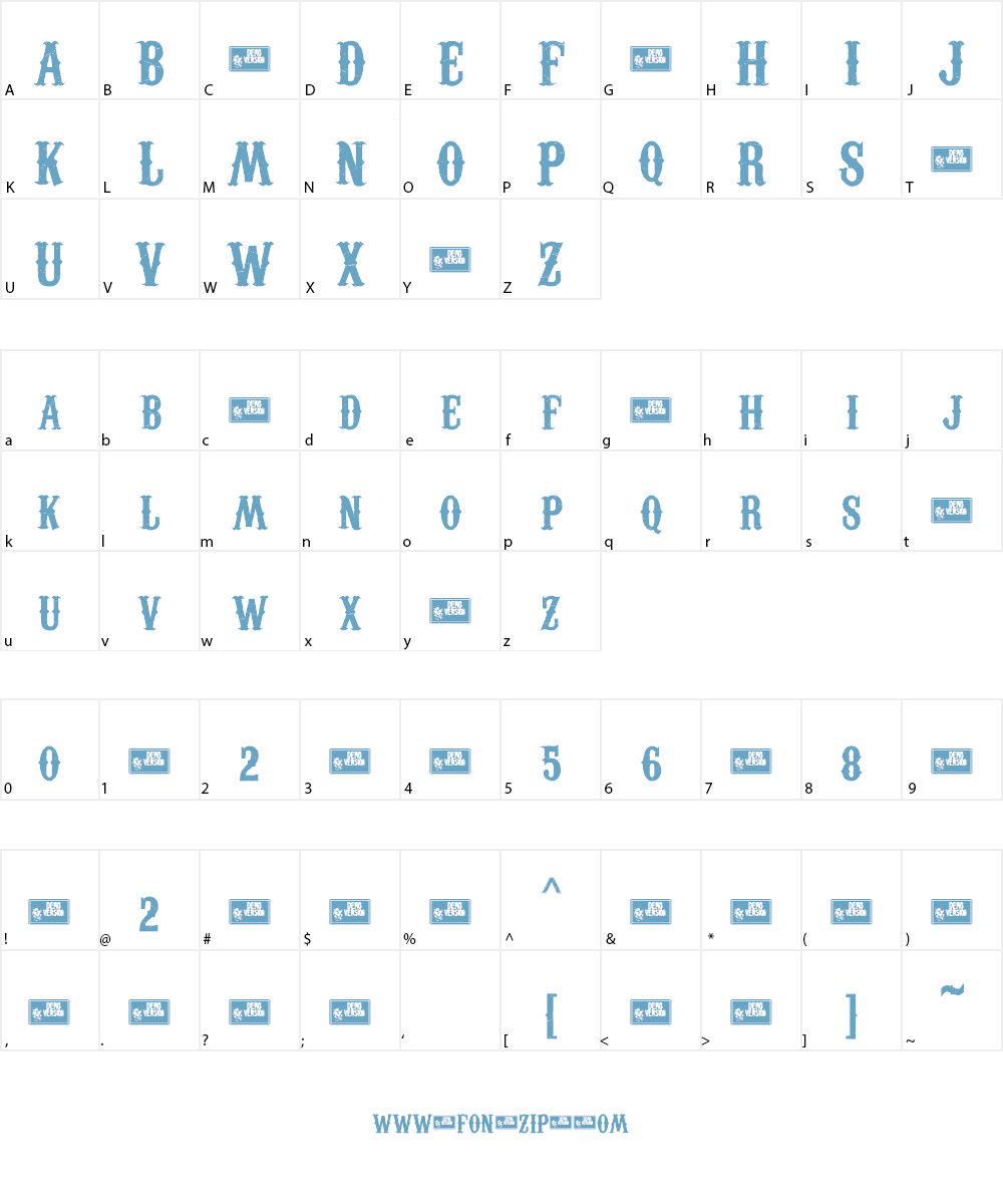 Carnivalee Freakshow Font Character
